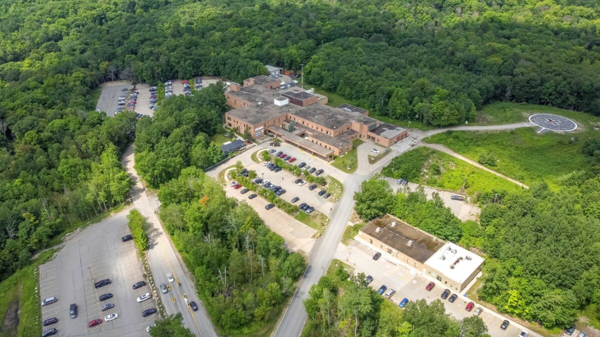 aerial view of muskoka hospital